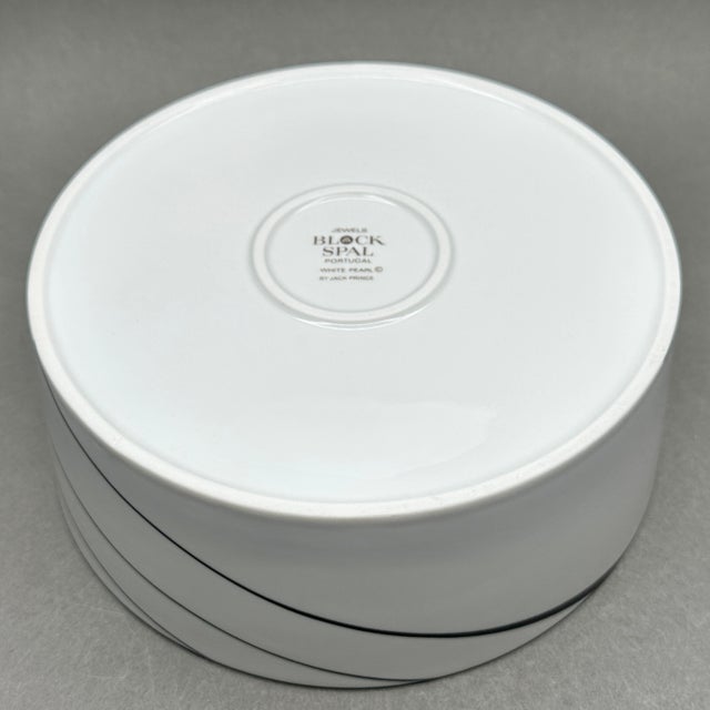 Ceramic Vintage Block Spal "White Pearl" Casserole Dish Jack Prince Modernist Serving Bowl, Jewels Collection For Sale - Image 7 of 8