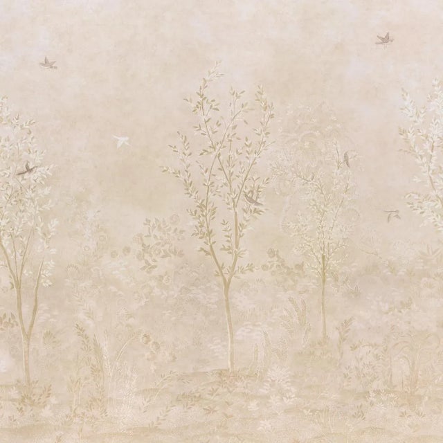 Contemporary Schumacher X Colette Cosentino Sublime 4 Panel Set In Parchment For Sale - Image 3 of 6
