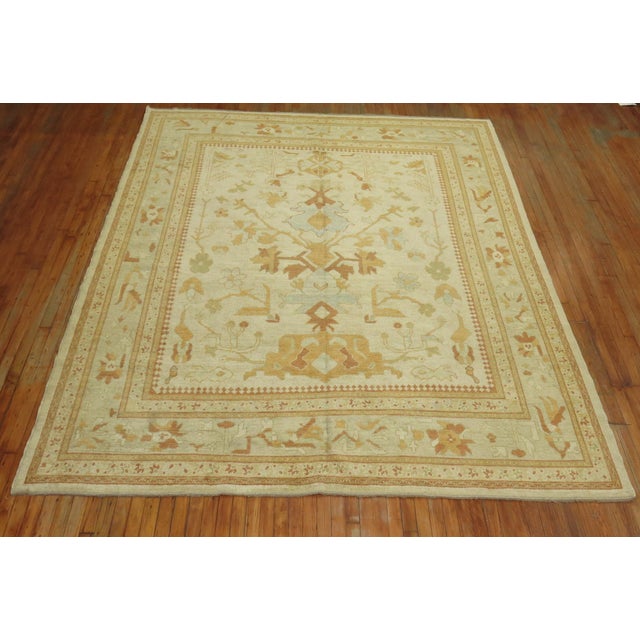 Early 21st Century Decorative Turkish Square Oushak - 8'6" x 10'2" For Sale - Image 4 of 12