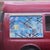Early 21st Century Candys by Brad Davis | Oil on Wood Panel Red ice cream van parked in front of a store. For Sale - Image 5 of 5