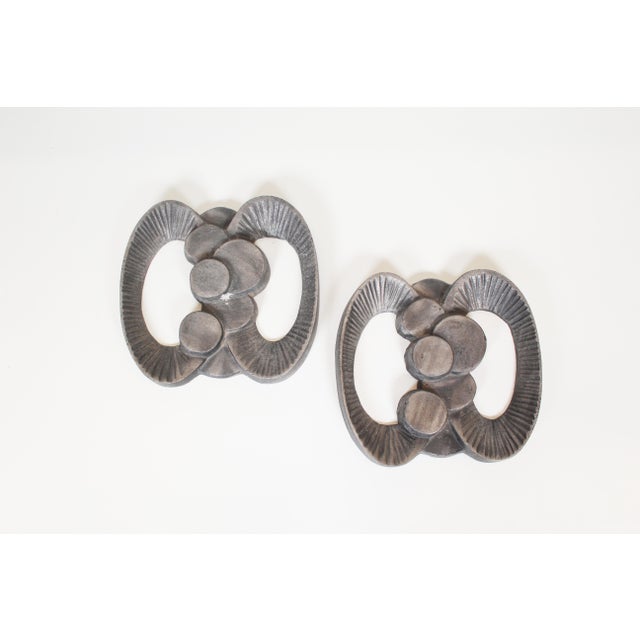 Vintage Brutalist Door Handles in Cast Aluminium, 1970s, Set of 2 For Sale - Image 4 of 9