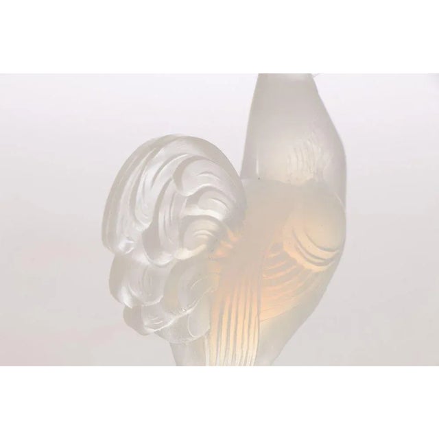 White French Art Deco Opalescent Glass Cockerel from Sabino, 1930 For Sale - Image 8 of 10