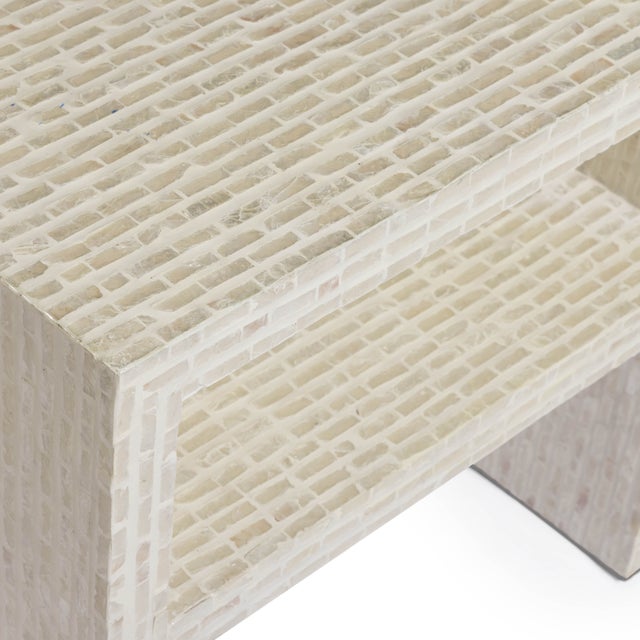 2020s Derry Cream Capiz Shell Nightstand For Sale - Image 5 of 7