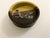 A wonderful and stylish Japanese Glazed Porcelain trinket dish with fine Desert colors of Mustard, Chocolate and White....