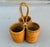 Farmhouse Vintage Woven Rattan 3 Slot Utensil Holder For Sale - Image 3 of 5