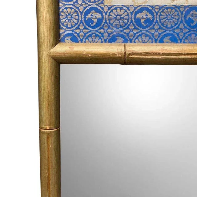 Early 20th Century Chinoiserie Foboix Bamboo Mirror For Sale - Image 5 of 13
