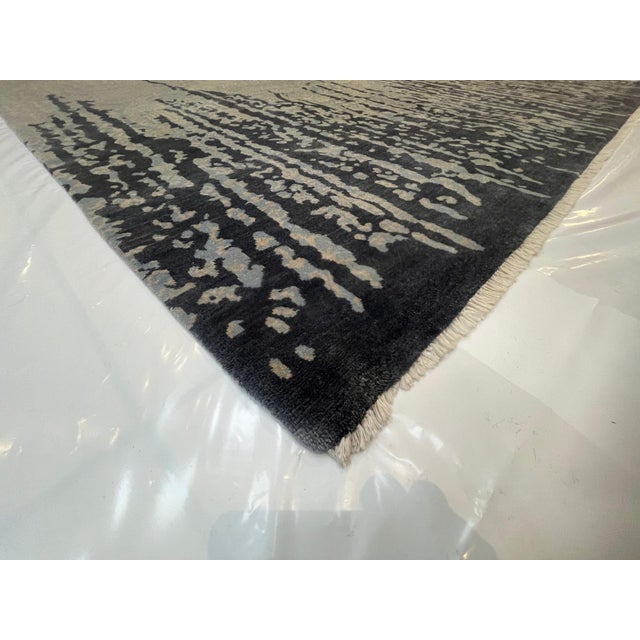 Silk and Wool Modern Style Rug, 8'3" X 10'4" For Sale - Image 4 of 4