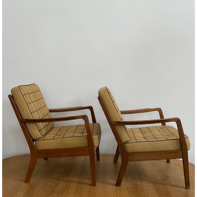 Pair of Mid-Century Modern Ole Wanscher Danish Armchairs For Sale - Image 9 of 18