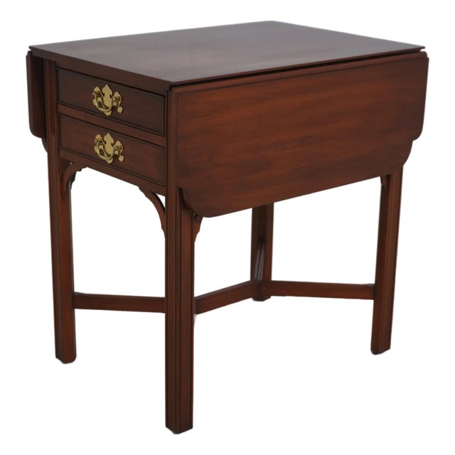 Henkel Harris Cherry Drop Side Pembroke Table For Sale