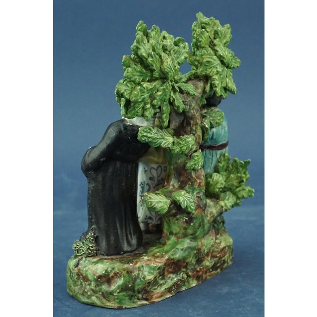 19th Century English Staffordshire Ceramic Sculpture of Peasant Family with Child attributable to John Dale, 1800s For Sale - Image 4 of 18