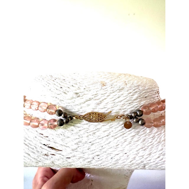 Vintage Bumblebee Glass Beaded Necklace For Sale - Image 4 of 4