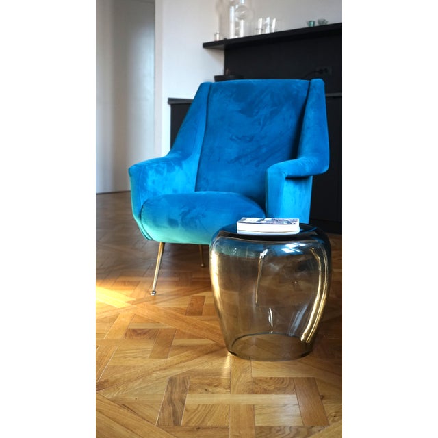 Early 21st Century Isola Fumè Side Table in Murano Blown Glass from Kanz For Sale - Image 5 of 8