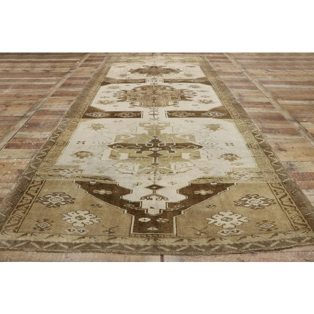 Textile Vintage Turkish Kars Gallery Rug - 05'09 X 12'08 For Sale - Image 7 of 9