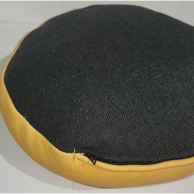 1950s Leather Buckskin Seat Cushion For Sale - Image 5 of 5
