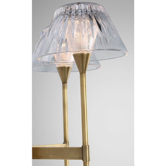 Waterford for Visual Comfort Signature Blaze 19" 2 Light Tail Sconce in Natural Brass with Clear Crystal For Sale - Image 10 of 14