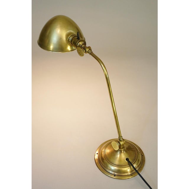 1920s Rare Early Art Deco Industrial Machine Age Brass Elegant Articulating Lamp O C White Faries Era For Sale - Image 4 of 12