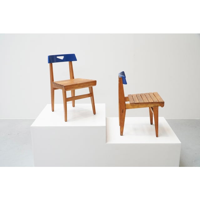 Mid-Century Modern Blue Chair by Lucien Engels for Home Emile Vandervelde II, Belgium, 1954 For Sale - Image 3 of 14