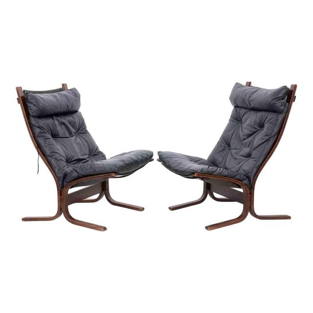Siesta Chairs in Leather by Ingmar Relling, 1960s, Set of 2 For Sale - Image 9 of 9