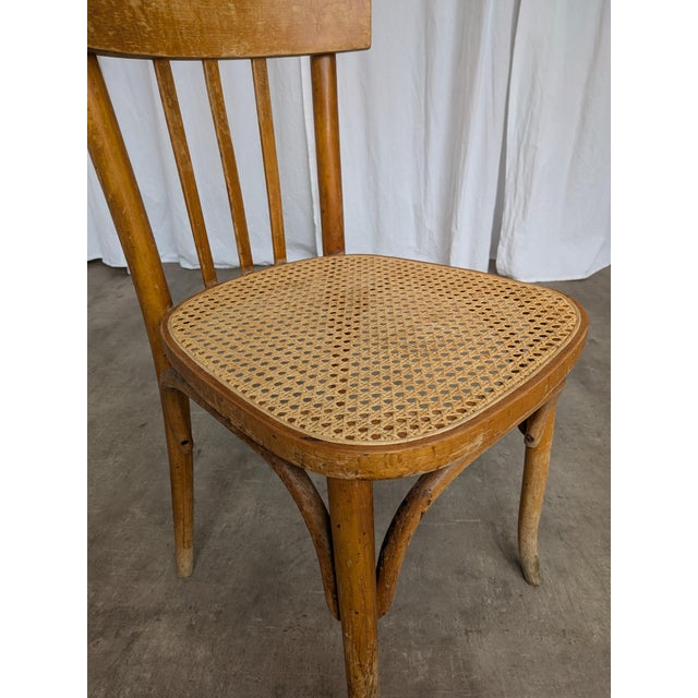 Vintage Boho Cane Seat Dining Chair, Yugoslavia, 1970s For Sale - Image 16 of 18