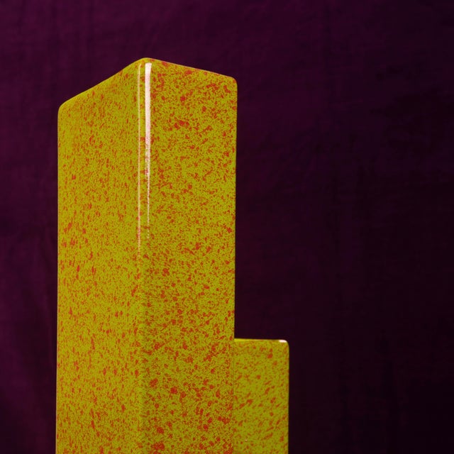 Geometric Twin-Column Ceramic Vase Space Age, Italy 1970, 1980s For Sale - Image 13 of 18