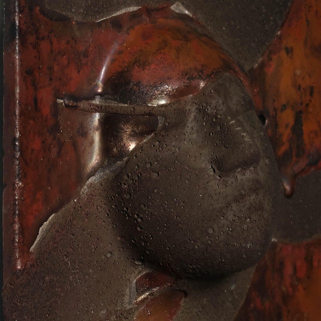 Ceramic Late 20th Century Vintage Ceramic Mask Wall Sculpture Signed by Artist Sergio Naduville For Sale - Image 7 of 10