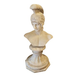 20th Century Marble Bust of a Roman Warrior For Sale
