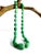 2020s Large Green Aventurine Statement Necklace | Knotted Silk Cord | 304 Stainless Steel Clasp | Bold Green Gemstone Beaded Necklace For Sale - Image 5 of 10