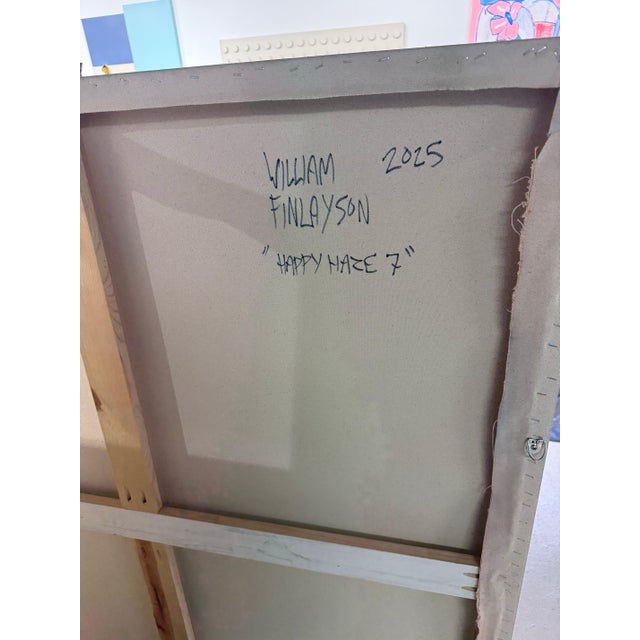 William Finlayson Jr. Acrylic Painting on wood Panel Titled “Happy Haze VlI 2025 For Sale - Image 9 of 15