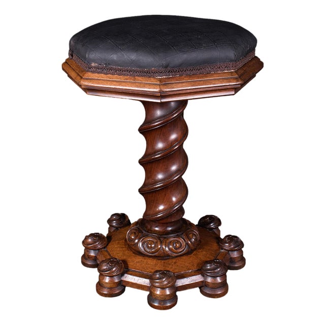 Antique Estate Chapel Organist's Stool, Scottish, Walnut Music Riser, William IV For Sale