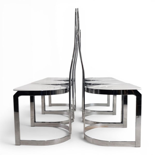 White Postmodern Allmilmö Dining Chairs, 1980, Set of 6 For Sale - Image 8 of 18