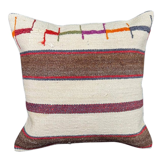 Turkish Hemp Pillow Cushion Natural Beige Brown Cushion Cover 20x20 For Sale