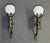 Gold Art Deco Bronze Wall Sconces with Tulip Shades and Dragons, 1890s, Set of 2 For Sale - Image 8 of 11