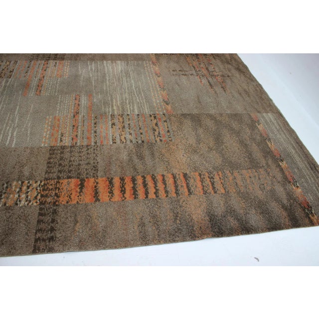 Geometric Abstract Wool Rug, 1950s For Sale - Image 4 of 7