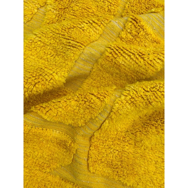 Textile Modern Wool Rug in Yellow Pattern For Sale - Image 7 of 7