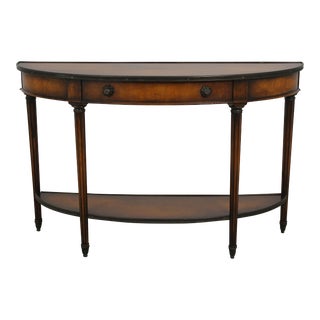 Theodore Alexander French Louis XVI Demilune Console Table For Sale