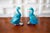 1960s Mid-Century Chinese Ceramic Turquoise Ducks - a Pair For Sale - Image 4 of 8