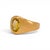 Mid 20th Century Vintage 18k Gold Signet Ring, 2.5ct Natural Light Yellow Ceylon Sapphire, Size 6.5 For Sale - Image 5 of 5