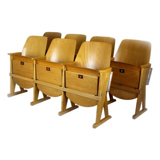 Vintage Cinema Chairs from Ton, 1960s, Set of 7 For Sale