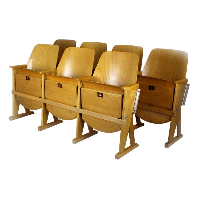 Vintage Cinema Chairs from Ton, 1960s, Set of 7 For Sale