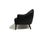 Mid 20th Century Sculptural Danish Settee in Black Leather For Sale In San Francisco - Image 6 of 11