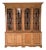 Antique English Pine Breakfront Bookcase For Sale