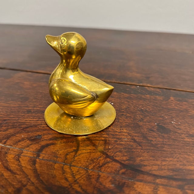 Mid 20th Century Vintage English Brass Duckling For Sale - Image 5 of 8