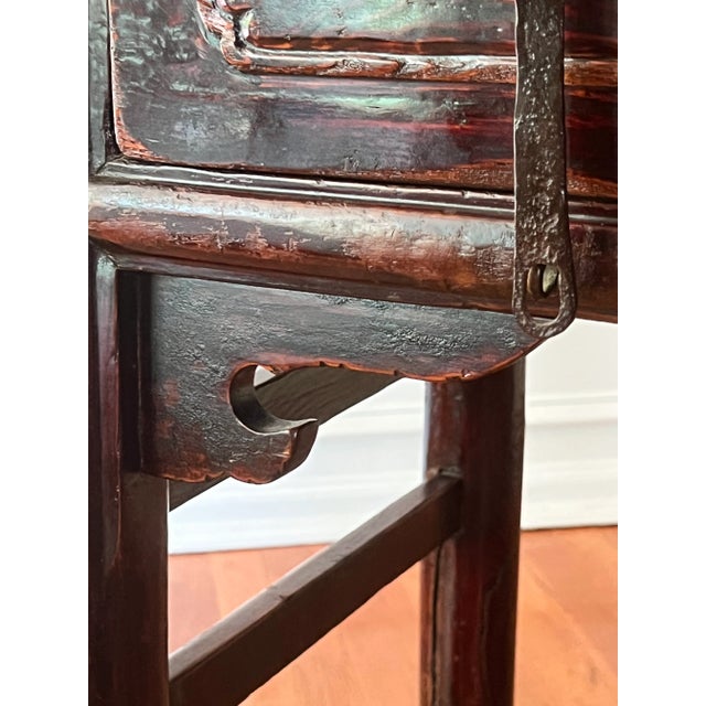 Chinese 19th Century Lacquered Elm Alter Console Table For Sale - Image 9 of 13