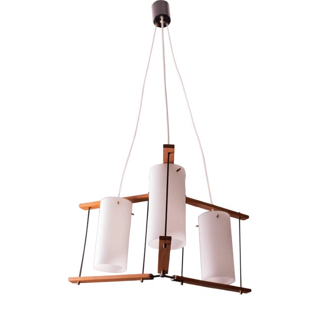 Italian Mid-Century Chandelier by Stilnovo, 1970s For Sale