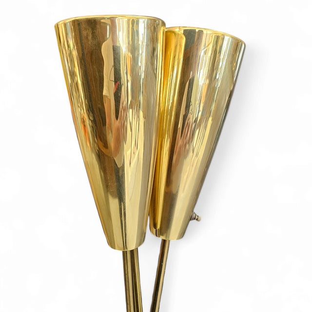 Mid-Century Modern Vintage Stiffel Cat Tail Floor Lamp by Paavo Viljo Tynell For Sale - Image 3 of 8