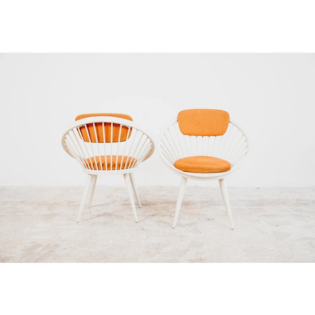 Scandinavian Circle Chair Armchairs by Yngve Ekström, 1960s, Set of 2 For Sale - Image 6 of 13