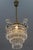 French Empire Crystal Glass and Brass Chandelier, 1930s For Sale - Image 3 of 18