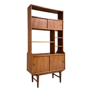 Mid-Century Danish Modern Teak Room Divider Bookcase c.1960s For Sale
