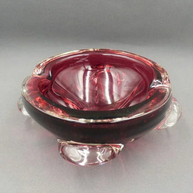 Red Red Murano Glass Ashtray, Italy, 1950s For Sale - Image 8 of 8