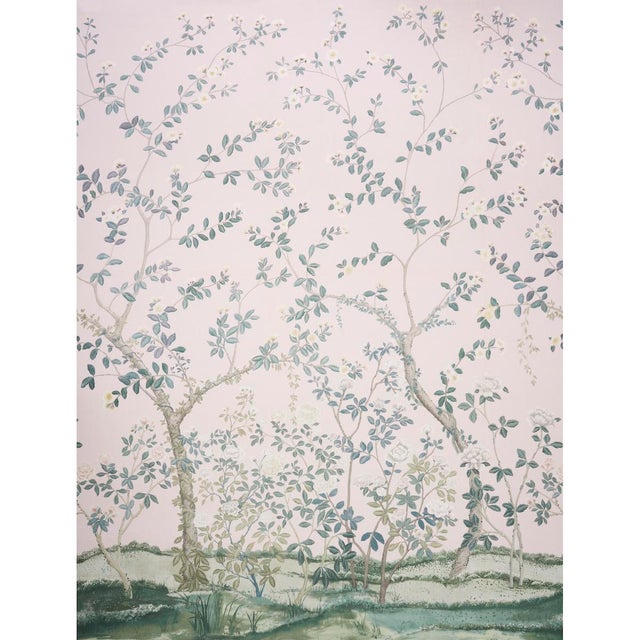 SAMPLE - Schumacher x Miles Redd Madame De Pompadour Panel Fabric In Blush For Sale